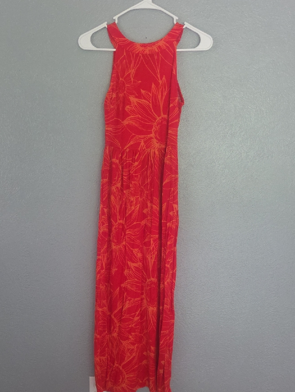 Market & Spruce Red and Orange Floral Dress